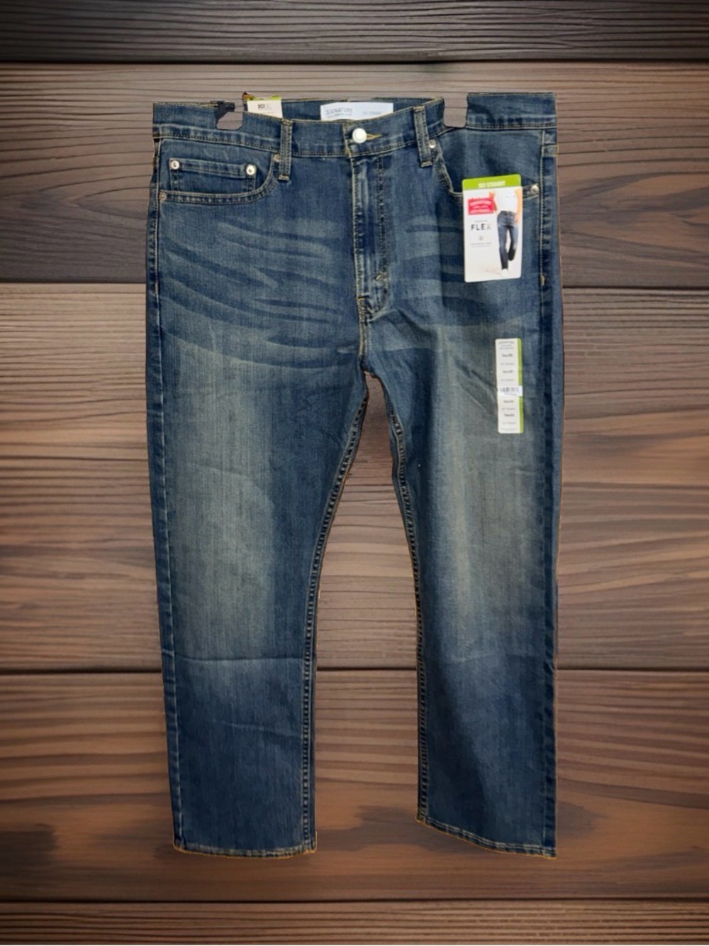 NWT Signature by Levi Strauss Men’s Dark Blue Straight Jeans-36”x30”